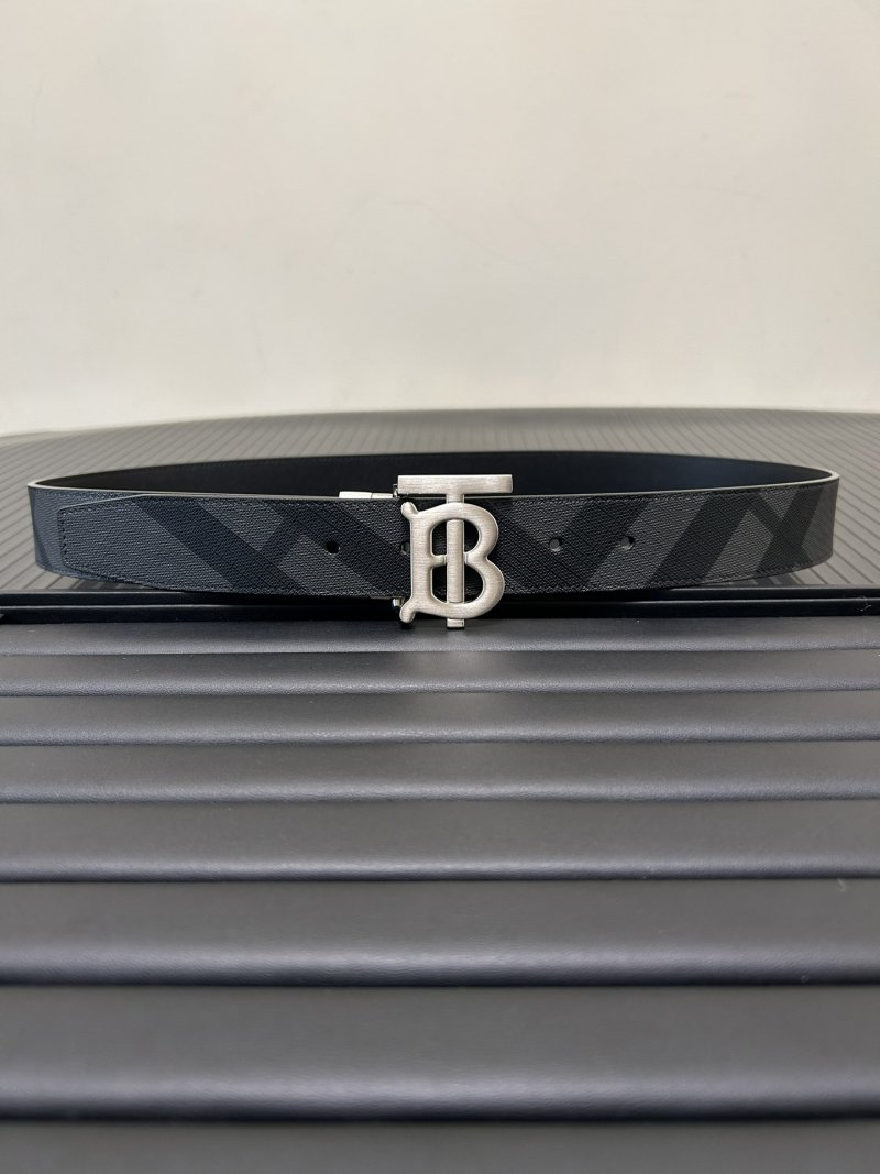 Burberry London Check Belt with Silver Buckle view