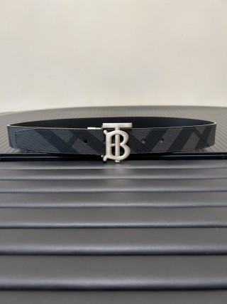 Burberry London Check Belt with Silver Buckle view 6