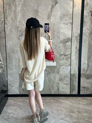 Cream Oversized Short Sleeve T-Shirt view 4