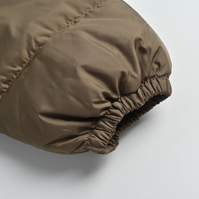 Lee Brown Puffer Down Jacket with Detachable Hood view