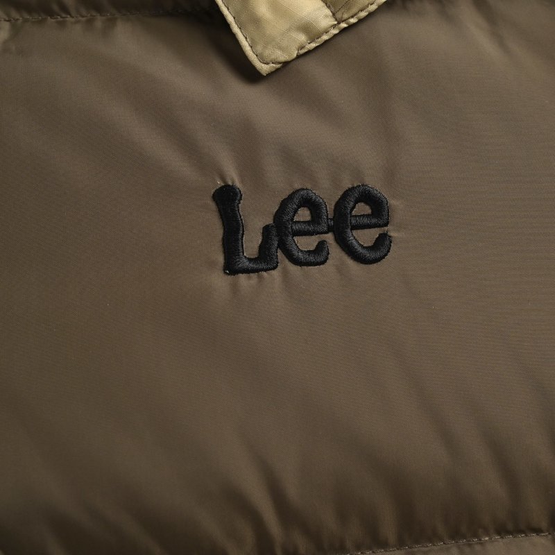 Lee Brown Puffer Down Jacket with Detachable Hood view