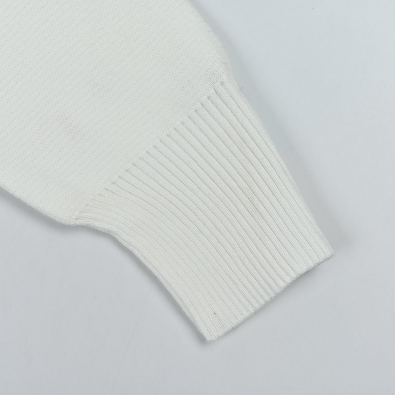 Thom Browne Classic Dual Sleeve Stripe Crewneck Sweater White view