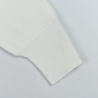 Thom Browne Classic Dual Sleeve Stripe Crewneck Sweater White view 11