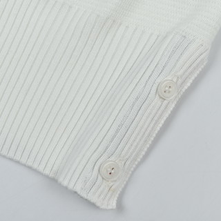 Thom Browne Classic Dual Sleeve Stripe Crewneck Sweater White view 8