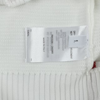 Thom Browne Classic Dual Sleeve Stripe Crewneck Sweater White view 9