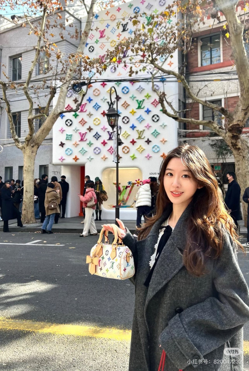 Louis Vuitton Monogram Multicolor Speedy Handbag Cream