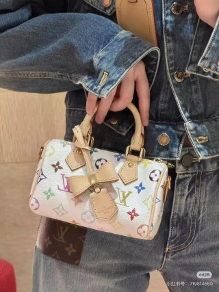 Louis Vuitton Monogram Multicolor Speedy Handbag Cream view 3
