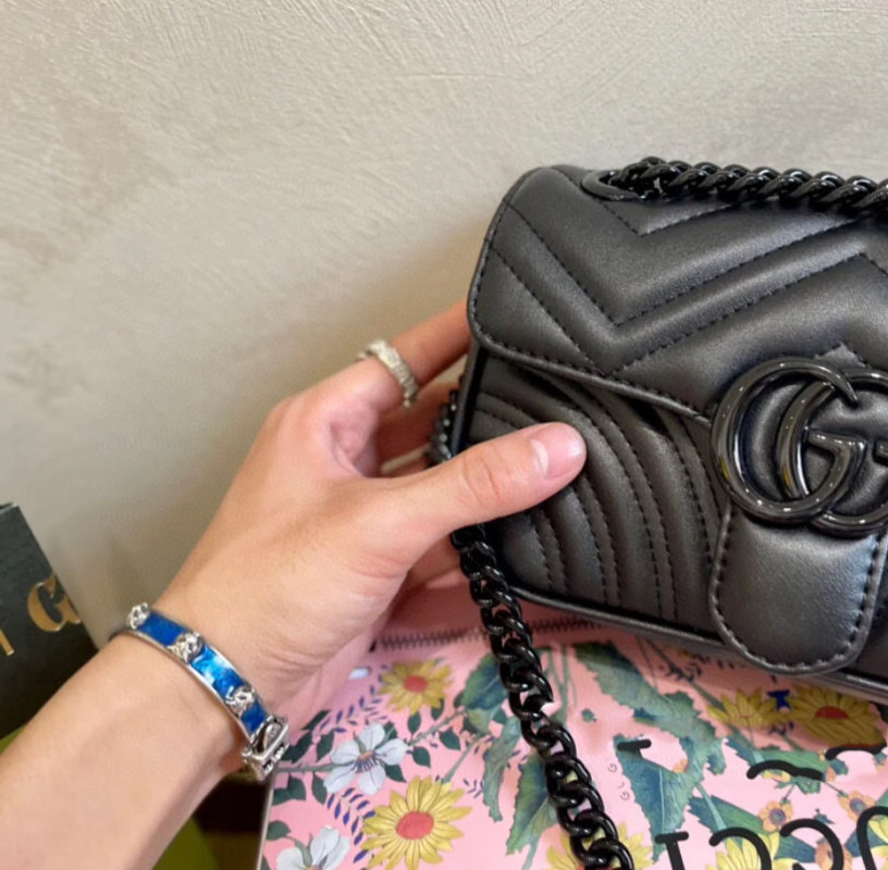 Chanel Boy Quilted Black Leather Chain Shoulder Bag view