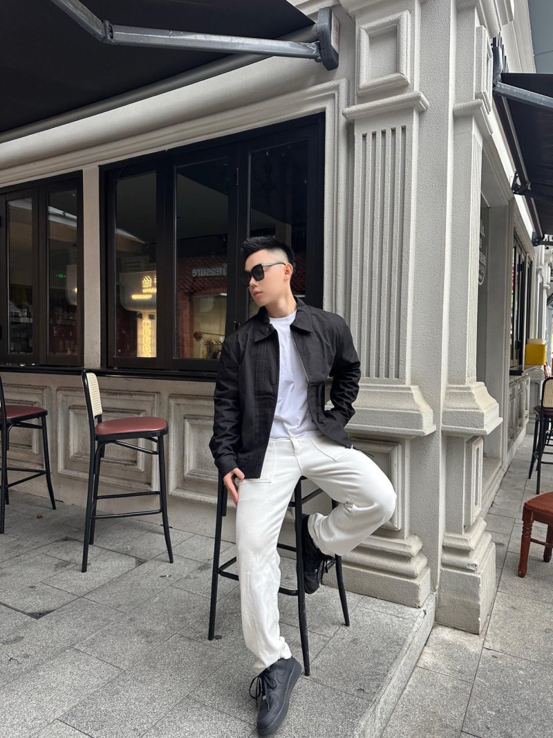 Black Quilted Overshirt Jacket view
