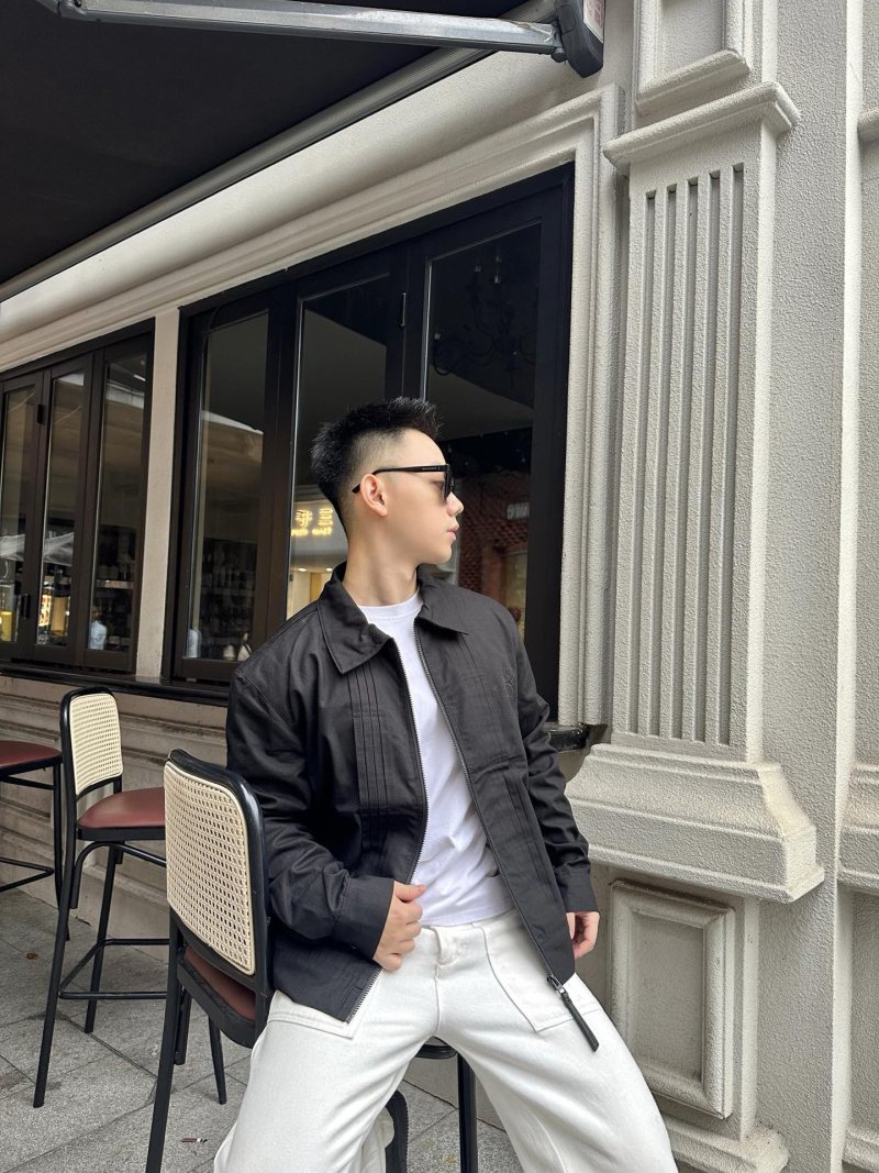 Black Quilted Overshirt Jacket view