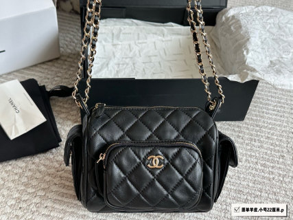 Chanel Black Quilted Camera Crossbody Bag 22cm view 6
