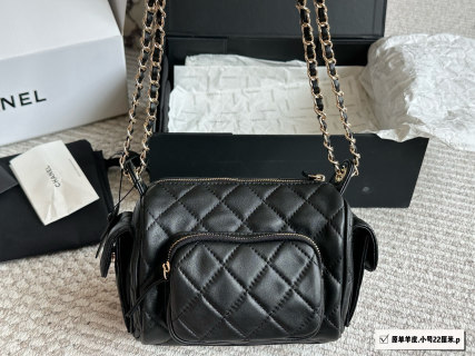 Chanel Black Quilted Camera Crossbody Bag 22cm view 7