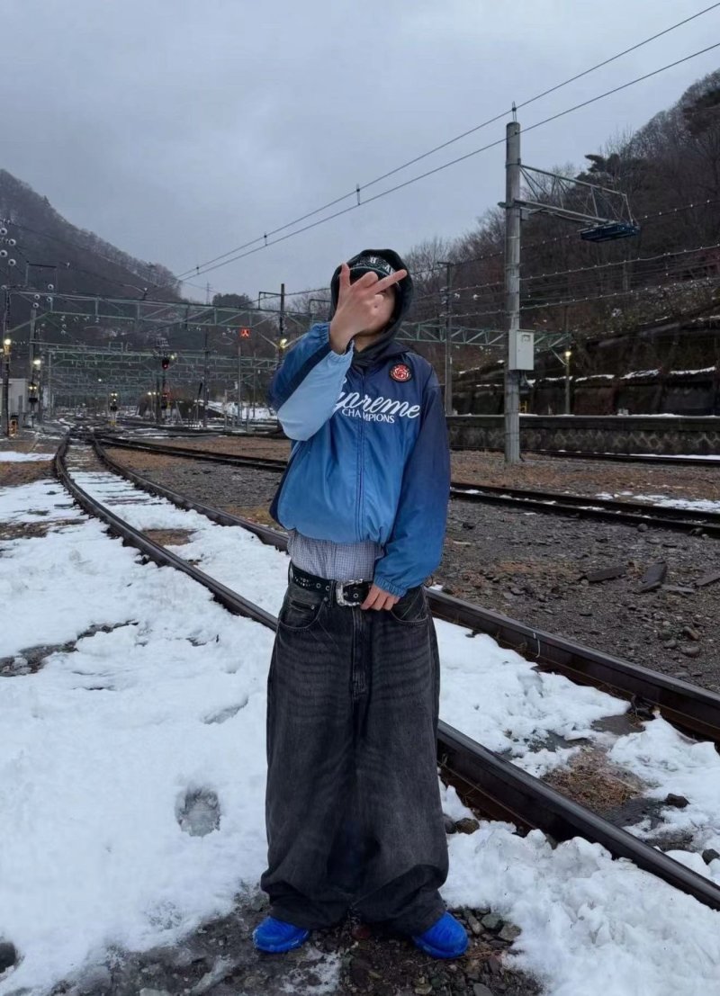 Chrome Hearts Blue Nylon Zip Jacket