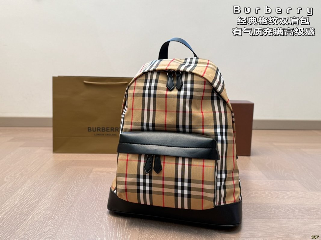 Burberry Classic Check Backpack - Beige/Black