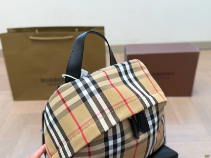 Burberry Classic Check Backpack - Beige/Black view 4