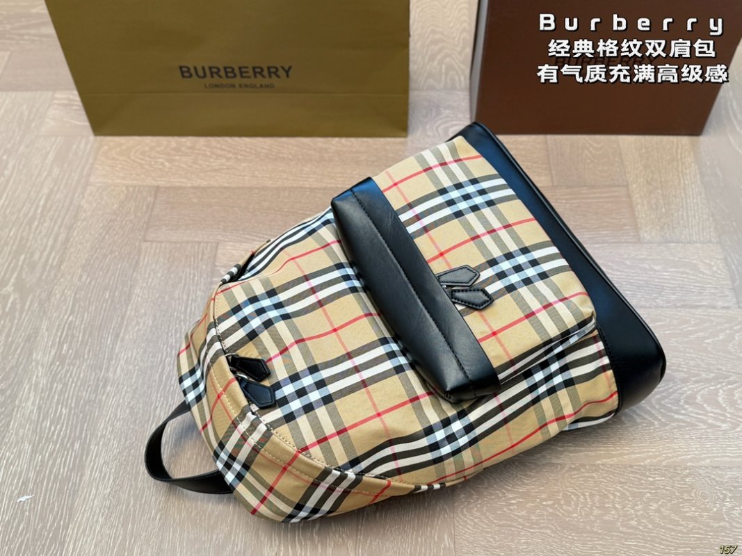 Burberry Classic Check Backpack - Beige/Black view