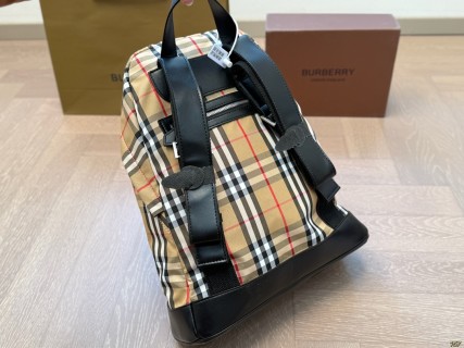 Burberry Classic Check Backpack - Beige/Black view 7
