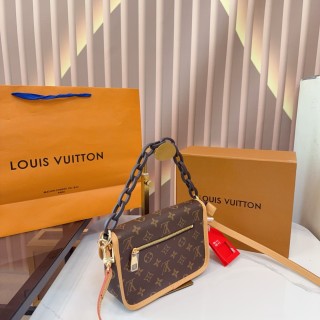 Louis Vuitton Monogram Canvas Shoulder Bag with Chain Strap view 3