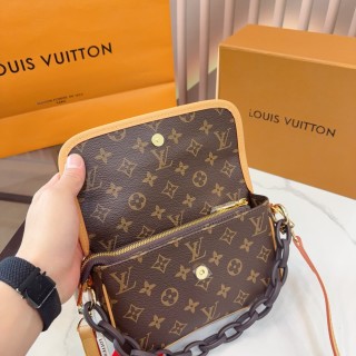 Louis Vuitton Monogram Canvas Shoulder Bag with Chain Strap view 8