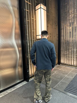 Stone Island Navy Zip Knit Cardigan Jacket view 2