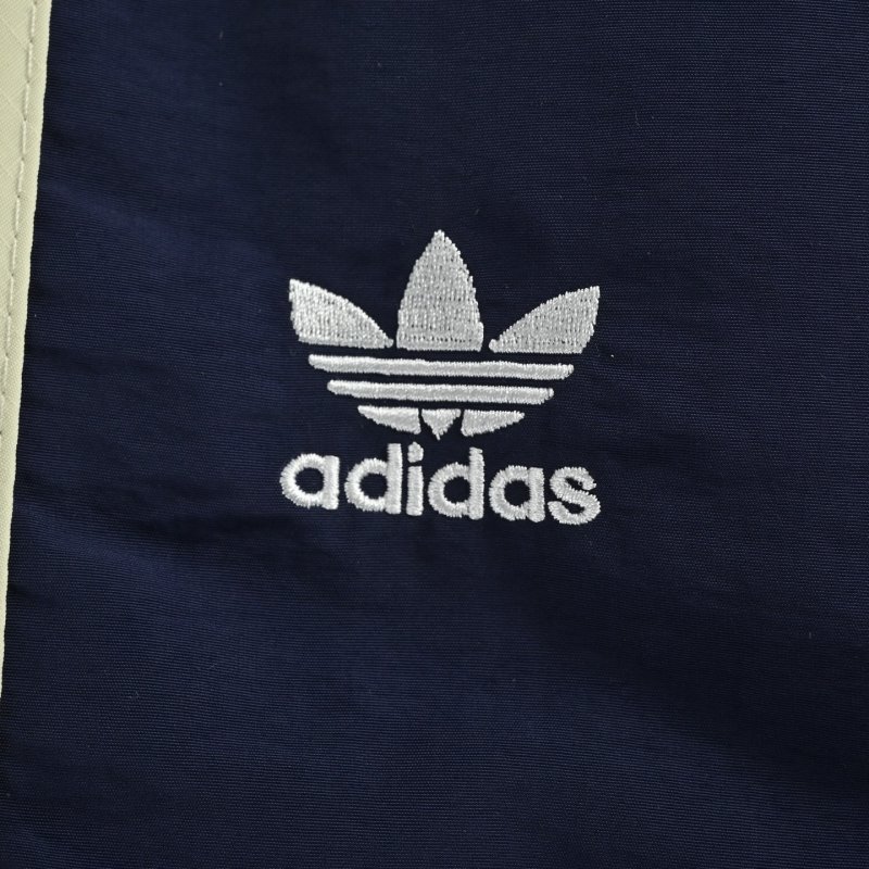 Adidas Cream Navy Red Stripe Puffer Jacket view