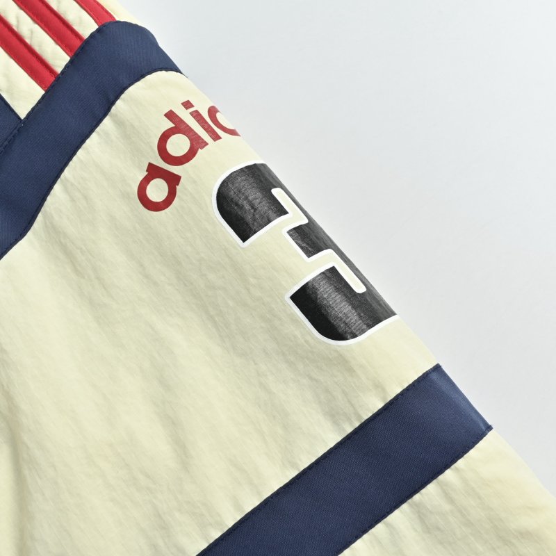 Adidas Cream Navy Red Stripe Puffer Jacket view