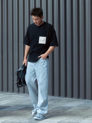 Black Pocket Short Sleeve T-Shirt view 3