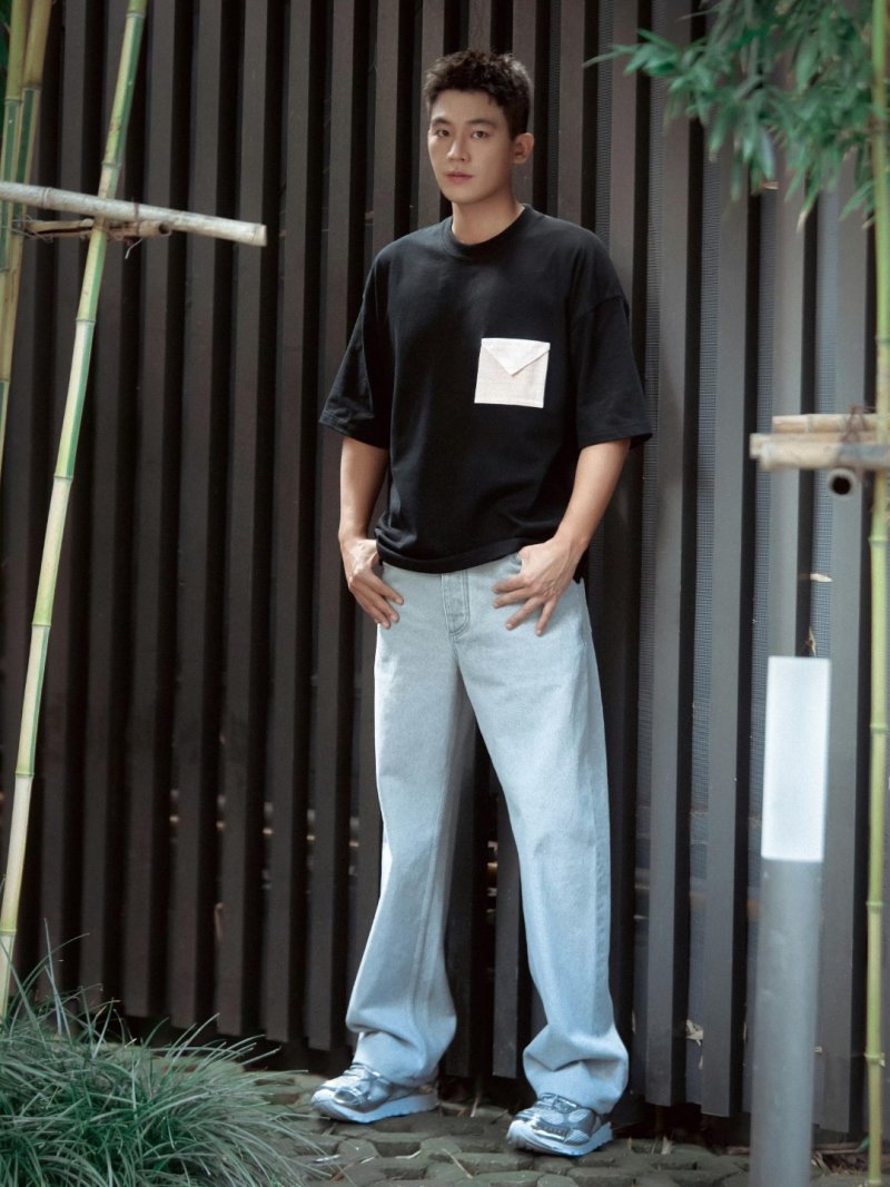 Black Pocket Short Sleeve T-Shirt view
