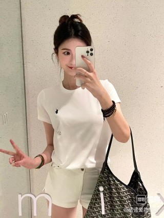 Polo Ralph Lauren Women's White V-Neck Short Sleeve T-Shirt view 8