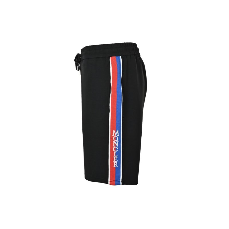 Black Polo Shirt with Striped Shorts Set view