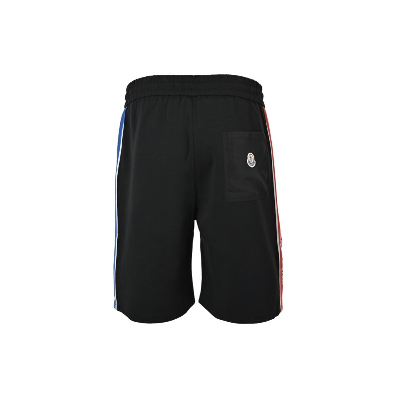 Black Polo Shirt with Striped Shorts Set view