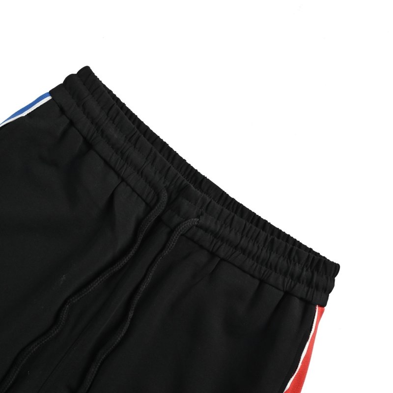 Black Polo Shirt with Striped Shorts Set view