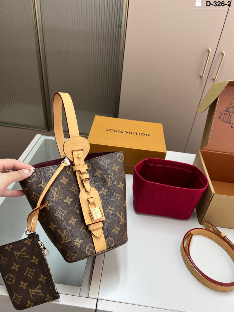 Louis Vuitton Monogram Bucket Bag - Tan Handle