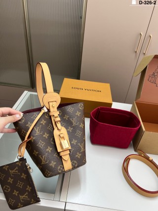 Louis Vuitton Monogram Bucket Bag - Tan Handle