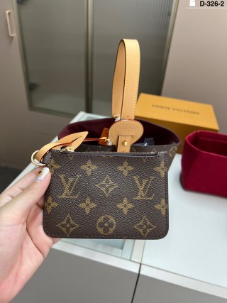 Louis Vuitton Monogram Bucket Bag - Tan Handle view 6