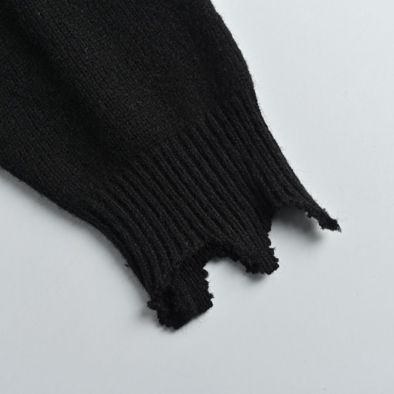 Saint Michael KLF Collaboration Distressed Wool Sweater Black view