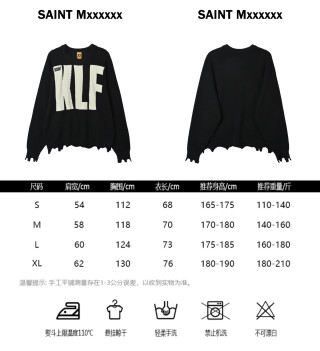Saint Michael KLF Collaboration Distressed Wool Sweater Black view 12