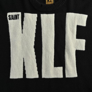 Saint Michael KLF Collaboration Distressed Wool Sweater Black view 8