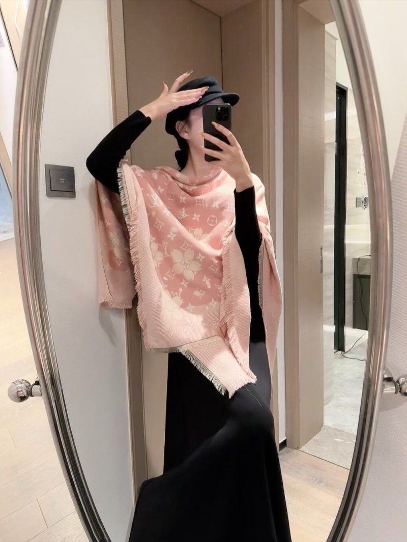 Louis Vuitton x Monogram Cerise Black Square Scarf view