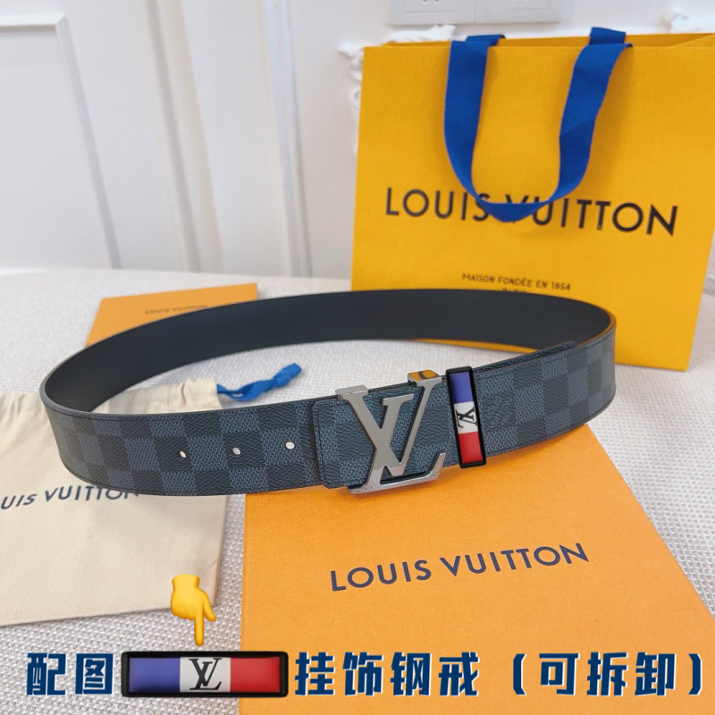 Louis Vuitton Damier Graphite LV Buckle Belt - Black