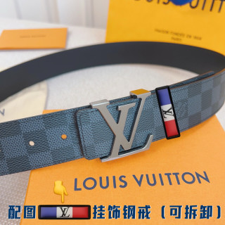 Louis Vuitton Damier Graphite LV Buckle Belt - Black view 3