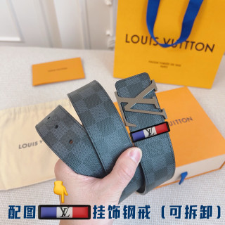 Louis Vuitton Damier Graphite LV Buckle Belt - Black view 4