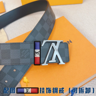 Louis Vuitton Damier Graphite LV Buckle Belt - Black view 5