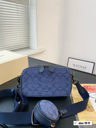 Coach Charter 19 Quilted Crossbody Bag Blue