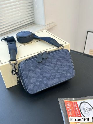 Coach Charter 19 Quilted Crossbody Bag Blue view 2