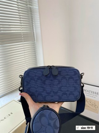 Coach Charter 19 Quilted Crossbody Bag Blue view 3