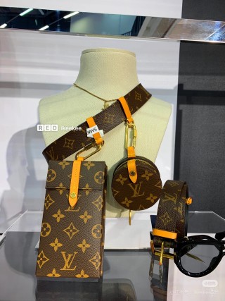 Louis Vuitton Monogram Round Crossbody Bag Tan Handle view 2