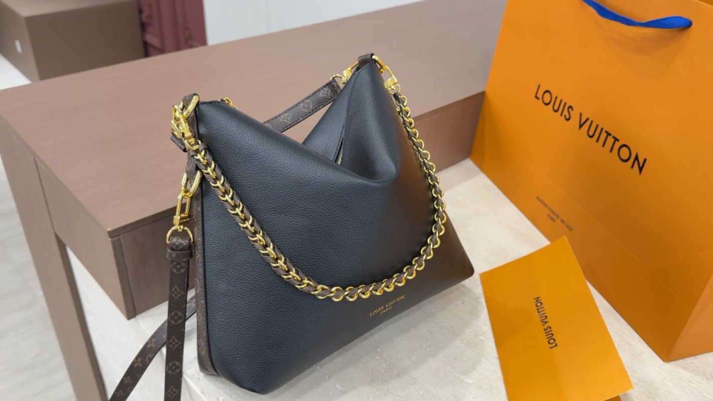 Louis Vuitton New Wave Chain Hobo Bag Black
