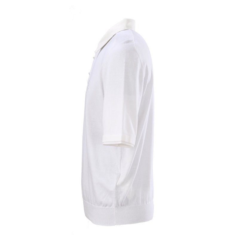 Essentials White Polo Short Sleeve T-Shirt view