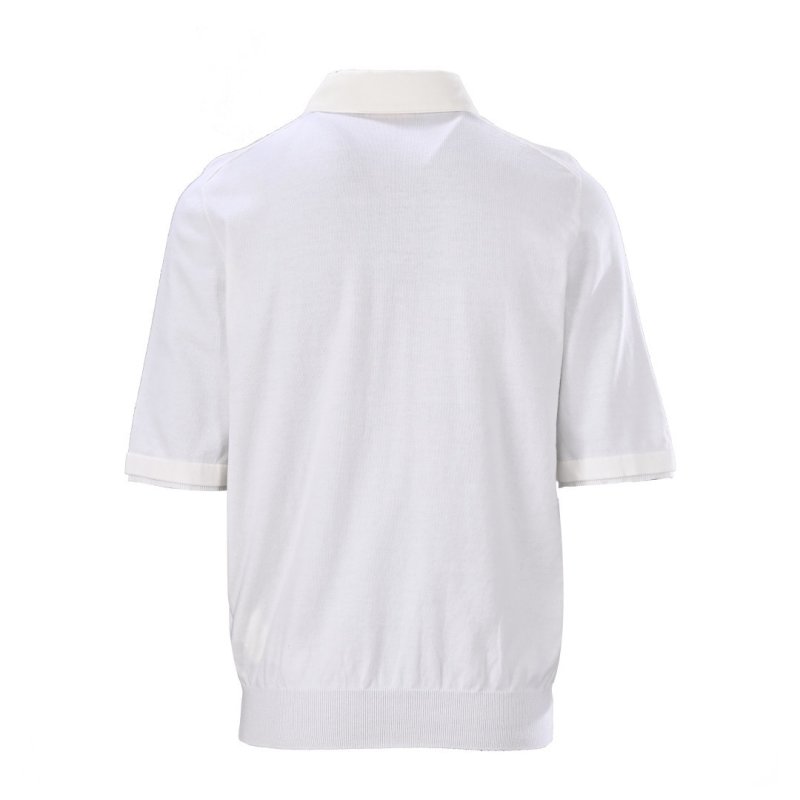Essentials White Polo Short Sleeve T-Shirt view